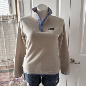 Patagonia Micro D Snap-T Cream Long Sleeve Fleece Pullover Women’s Size Medium